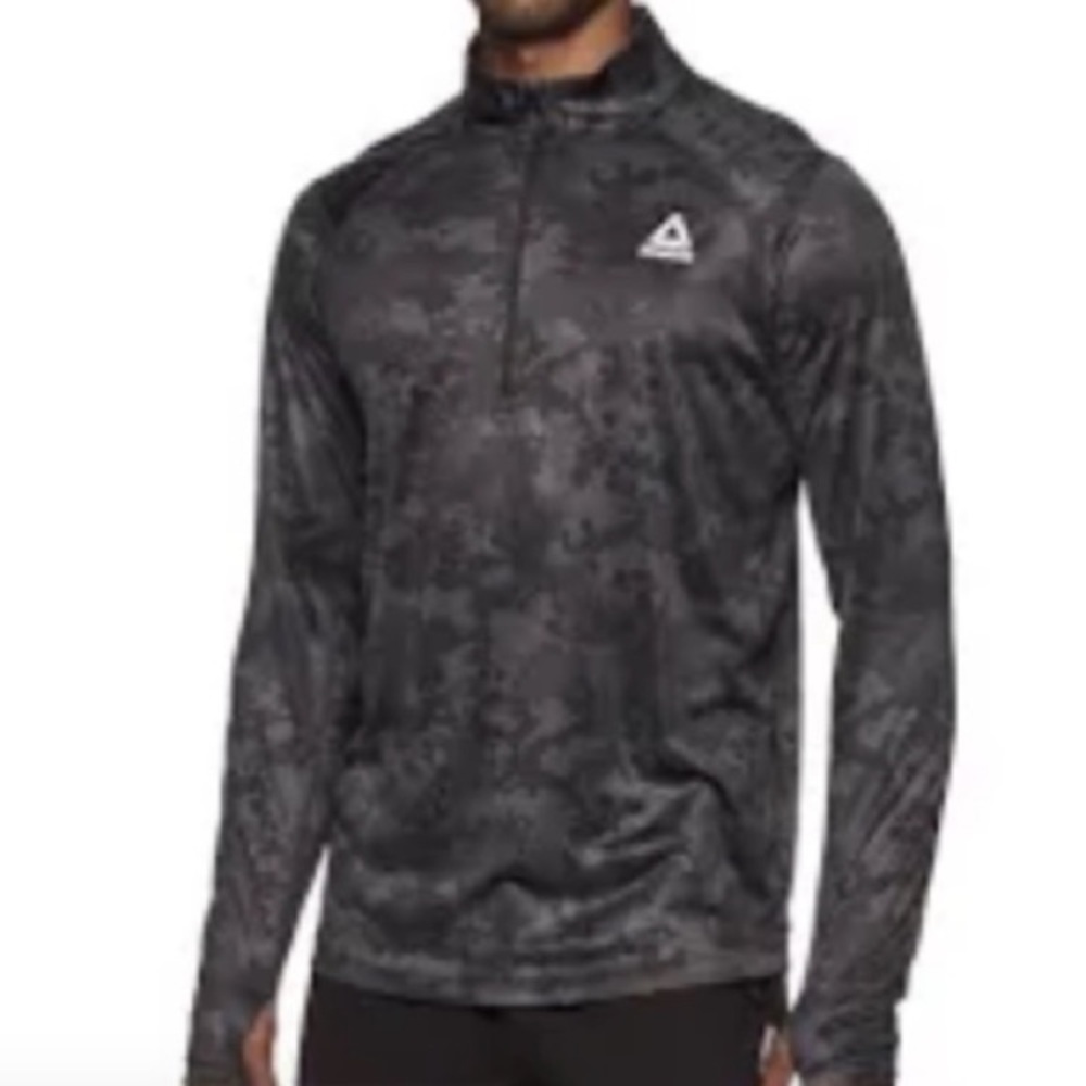 🔥10 for $100🔥 Reebok men’s camo active wear long sleeve tee quarter zip size 2XL